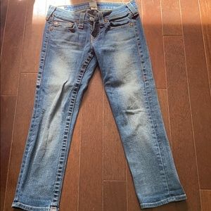 True Religion “Lizzy” Cropped Jeans